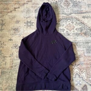 Nike Women's Purple Hoodie cross neck medium